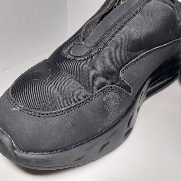 Larnmern Slip On Womens Sz 9 Mens Sz 7.5 Work Shoes non slip Black Zip Closure - Picture 9 of 16